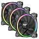 Thermaltake Riing Plus 12 RGB Radiator Fan TT Premium Edition 3 ventilateurs pour radiateur / boîtier 120 mm LED RGB 16.8 millions de couleurs