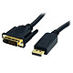 StarTech.com Câble Adaptateur DisplayPort 1.2 vers DVI-D 1920 x 1200 - M/M - 1.8 m Adaptateur passif DisplayPort vers DVI-D (Mâle/Mâle) - 1.80 mètres