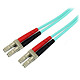 StarTech.com Câble fibre optique duplex OM3 50/125 multimode LC/LC - 2 m - Turquoise Câble fibre optique duplex multimode OM3 50/125 LC/LC (2 mètres)