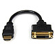 StarTech.com HDDVIMF8IN HDMI a DVI-D Adaptador de doble enlace (macho / hembra) - 20 cm
