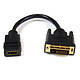 StarTech.com Câble adaptateur vidéo HDMI vers DVI-D - F/M - 20 cm Adaptateur HDMI vers DVI-D Dual Link (Femelle / Mâle) - 20 cm