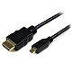 StarTech.com Câble HDMI vers micro HDMI 4K 30Hz avec Ethernet - M/M - 1 m Câble HDMI haute vitesse avec Ethernet HDMI/Micro HDMI - 1 mètre