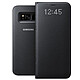 Samsung LED View Cover Noir Samsung Galaxy S8 Etui à rabat avec affichage LED date/heure pour Samsung Galaxy S8