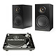 Audio-Technica AT-LP120USBC Noir + Triangle Elara LN01A Noir mat Platine vinyle à 3 vitesses (33-45-78 trs/min) avec port USB + Enceinte sans fil Hifi Bluetooth (par paire)