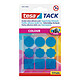 tesa TACK Couleur 9 pastilles (bleu) Lot de 9 pastilles adhésives, coloris bleu, aux formes variées (rond, étoile, carré)