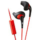 JVC HA-ENR15 Noir/Rouge Ecouteurs sport intra-auriculaires avec télécommande et microphone