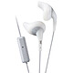 JVC HA-ENR15 White/Grey In-ear sports headphones with remote control and microphone