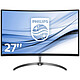 Philips 27" LED - 278E8QJAB 1920 x 1080 pixels - 4 ms (gris à gris) - Format large 16/9 - Dalle VA incurvée - FreeSync - DisplayPort - HDMI - Noir