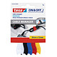 tesa ON&OFF Cable Manager Small (5 pièces) 0,2m x 12mm - 5 couleurs Lot de 5 serre-câbles flexibles 20 cm x 12 mm