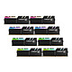 G.Skill Trident Z RGB 64 Go (8x 8 Go) DDR4 2400 MHz CL15 - F4-2400C15Q2-64GTZR Kit Quad Channel 8 barrettes de RAM DDR4 PC4-19200 - F4-2400C15Q2-64GTZR avec LED RGB