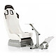 Playseat Evolution White PU leather bucket chair with steering wheel and pedal brackets