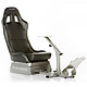 Playseat Evolution Black PU leather bucket chair with steering wheel and pedal brackets