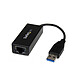 StarTech.com Gigabit Ethernet 10/100/1000 Mbps Network Adapter (USB 3.0) 10/100/1000 Mbps Gigabit Ethernet Adapter (USB 3.0) - Black