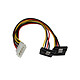 StarTech.com PYO2LP4LSATR Câble d'alimentation en Y double SATA coudé vers Molex