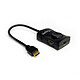 StarTech.com ST122HDMILE Divisor de vídeo HDMI de 2 puertos con fuente de alimentación de audio - USB