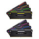 Corsair Vengeance RGB Series 128 Go (8x 16 Go) DDR4 3000 MHz CL16 Kit Quad Channel 8 barrettes de RAM DDR4 PC4-24000 - CMR128GX4M8C3000C16 (garantie à vie par Corsair)
