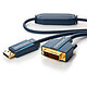 Clicktronic câble DisplayPort / DVI-D (2 mètres) Cordon adaptateur DisplayPort mâle vers DVI-D Dual-Link mâle avec prise en charge 1920 x 1200 pixels