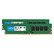 Crucial DDR4 32 Go (2 x 16 Go) 2666 MHz CL19 Dual Rank X8 Kit Dual Channel 2 barrettes de RAM DDR4 PC4-21300 - CT2K16G4DFD8266