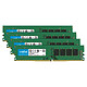 Crucial DDR4 32 Go (4 x 8 Go) 2666 MHz CL19 SR X8 Quad Channel RAM DDR4 PC4-21300 - CT4K8G4DFS8266 Quad Channel Kit (10 años de garantía de Crucial)