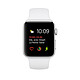 Apple Watch Series 2 Aluminium Argent Sport Blanc 38 mm Montre connectée - Aluminium - Etanche 50 m - GPS/GLONASS - Cardio-fréquencemètre - Ecran Retina OLED 1.5" 340 x 272 pixels - Wi-Fi/Bluetooth 4.0 - watchOS 3 - Bracelet Sport 38 mm