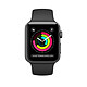 Apple Watch Series 2 Aluminium Gris Sport Noir 38 mm Montre connectée - Aluminium - Etanche 50 m - GPS/GLONASS - Cardio-fréquencemètre - Ecran Retina OLED 1.5" 340 x 272 pixels - Wi-Fi/Bluetooth 4.0 - watchOS 3 - Bracelet Sport 38 mm