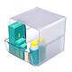 deflecto Cube 1 tiroir Cristal (350801) Bloc de classement 1 tiroir transparent