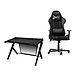 DXRacer Gaming Station (noir) Ensemble bureau + fauteuil pour gamer