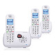Alcatel XL 385 Voice Trio Blanc Téléphone sans fil avec répondeur et 2 combinés supplémentaires