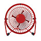 HQ Mini USB fan (Rojo) Ventilador de escritorio de 10 cm en el puerto USB metálico