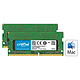 Crucial for Mac SO-DIMM DDR4 16 Go (2 x 8 Go) 2400 MHz CL17 RAM de doble canal DDR4 PC4-19200 - Kit RAM CT2C8G4S24AM (10 años de garantía de Crucial)