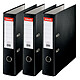 Esselte Standard Lever Arch File 75mm Black x 3 Set of 3 Standard Lever Arch Files 2 Rings 75 mm Black for A4 documents