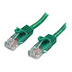 StarTech.com Câble réseau RJ45 Cat5e sans crochet - M/M - 50 cm - Vert Câble RJ45 catégorie 5e UTP 50 cm (Vert)