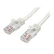 StarTech.com Câble réseau RJ45 Cat5e sans crochet - M/M - 50 cm - Blanc Câble RJ45 catégorie 5e UTP 50 cm (Blanc)