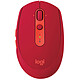 Logitech Wireless Mouse M590 Multi-Device Silent Rubis Ratón inalámbrico para diestros - Sensor óptico de 1000 dpi - 7 botones - Tecnología Logitech Flow