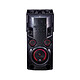 LG OM5560 Mini-chaîne CD/MP3/FM Bluetooth avec fonction karaoké, effets DJ et double port USB