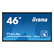 iiyama 46" LED - Prolite TH4664MIS-B2AG Écran tactile multipoint 1920 x 1080 pixels 16:9 - AMVA3 - 4000:1 - 6.5 ms - HDMI - DisplayPort - Haut-parleur intégré - Noir