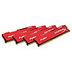 HyperX Fury Rouge 32 Go (4x 8 Go) DDR4 2133 MHz CL14 Kit Quad Channel 4 barrettes de RAM DDR4 PC4-17000 - HX421C14FR2K4/32