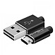 Akashi Câble Charge Synchronisation Noir Câble de chargement et synchronisation USB - Micro USB réversible (1m)
