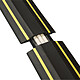 D-Line passe-câble de plancher souple avec raccords (noir et jaune) Couvre-câble de plancher 180 x 8.3 x 1.4 cm