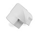 D-Line EB1608W Angle externe pour moulure décorative en demi-cercle 16mm x 8mm - Blanc