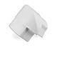 D-Line EB5025W External corner for semi-circular decorative moulding 50mm x 25mm - White