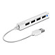 Speedlink Snappy Slim - Blanc Hub 4 ports USB 2.0