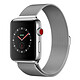 Apple Watch Series 3 GPS + Cellular Acier Milanais 42 mm Montre connectée - Acier inoxydable - Etanche 50 m - GPS/GLONASS - Cardiofréquencemètre - Ecran Retina OLED 390 x 312 pixels - Wi-Fi/Bluetooth 4.2 - watchOS 4 - Bracelet Milanais 42 mm