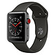 Apple Watch Series 3 GPS + Cellular Aluminium Gris Sport Gris 42 mm Montre connectée - Aluminium - Etanche 50 m - GPS/GLONASS - Cardiofréquencemètre - Ecran Retina OLED 390 x 312 pixels - Wi-Fi/Bluetooth 4.2 - watchOS 4 - Bracelet Sport 42 mm