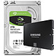 Samsung SSD 850 EVO 250 Go + HDD 4 To Seagate BarraCuda SSD 250 Go 2.5" 6.8 mm TLC Serial ATA 6Gb/s + HDD Seagate BarraCuda 4 To