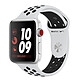 Apple Watch Nike+ Series 3 GPS + Cellular Aluminium Argent Sport Platine/Noir 42 mm Montre connectée - Aluminium - Etanche 50 m - GPS/GLONASS - Cardiofréquencemètre - Ecran Retina OLED 390 x 312 pixels - Wi-Fi/Bluetooth 4.2 - watchOS 4 - Bracelet Sport Nike 42 mm