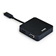 Port Connect Travel Docking Station Type C Station d'accueil universelle mobile USB 3.0 Type C (USB/HDMI/VGA/Ethernet)