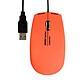 PORT Connect Neon Wired Mouse - Rouge Souris filaire - ambidextre - capteur optique - 3 boutons avec tapis de souris