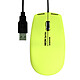 PORT Connect Neon Wired Mouse - amarillo Ratón con cable - ambidiestro - sensor óptico - 3 botones con alfombrilla de ratón