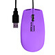 PORT Connect Neon Wired Mouse - Violet Souris filaire - ambidextre - capteur optique - 3 boutons avec tapis de souris